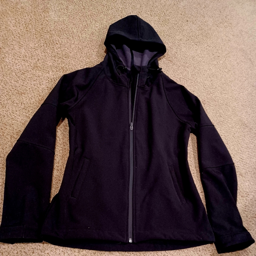 Fabletics Black Hooded Performance Soft Shell Jac… - image 3